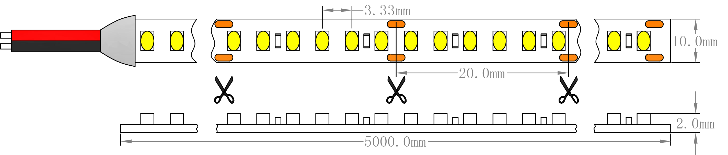 SMD2216-300LEs-24V-Dimension
