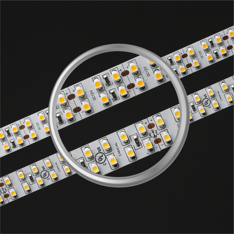 Bande Lumineuse Led Blanc Chaud Double Rangée IP68